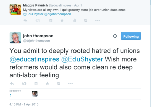 hatred of unions